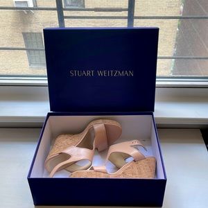 Stuart Weitzman Adobe Kid Purity Wedge